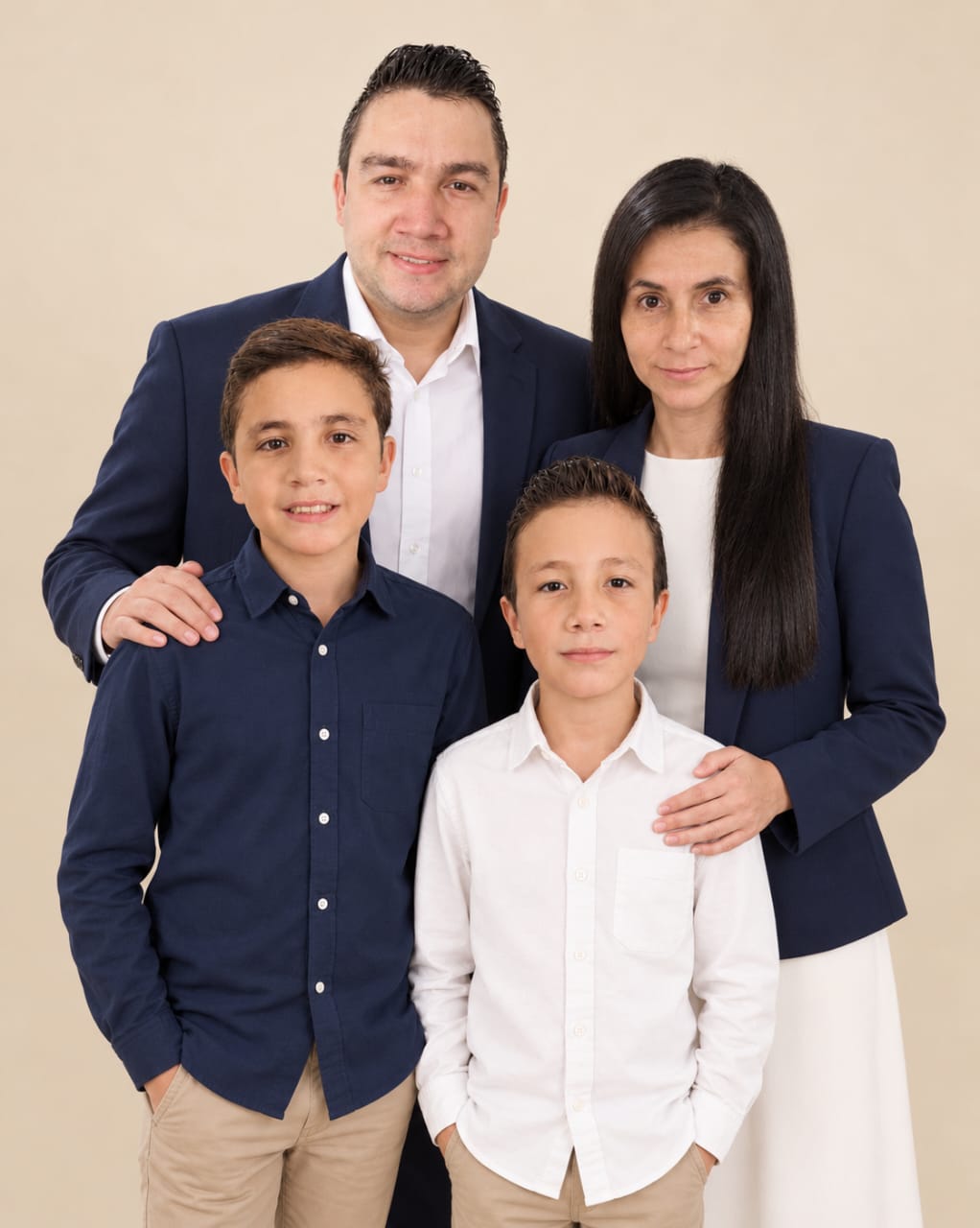 Christian, María Gabriela, Christian Gabriel e Isaac